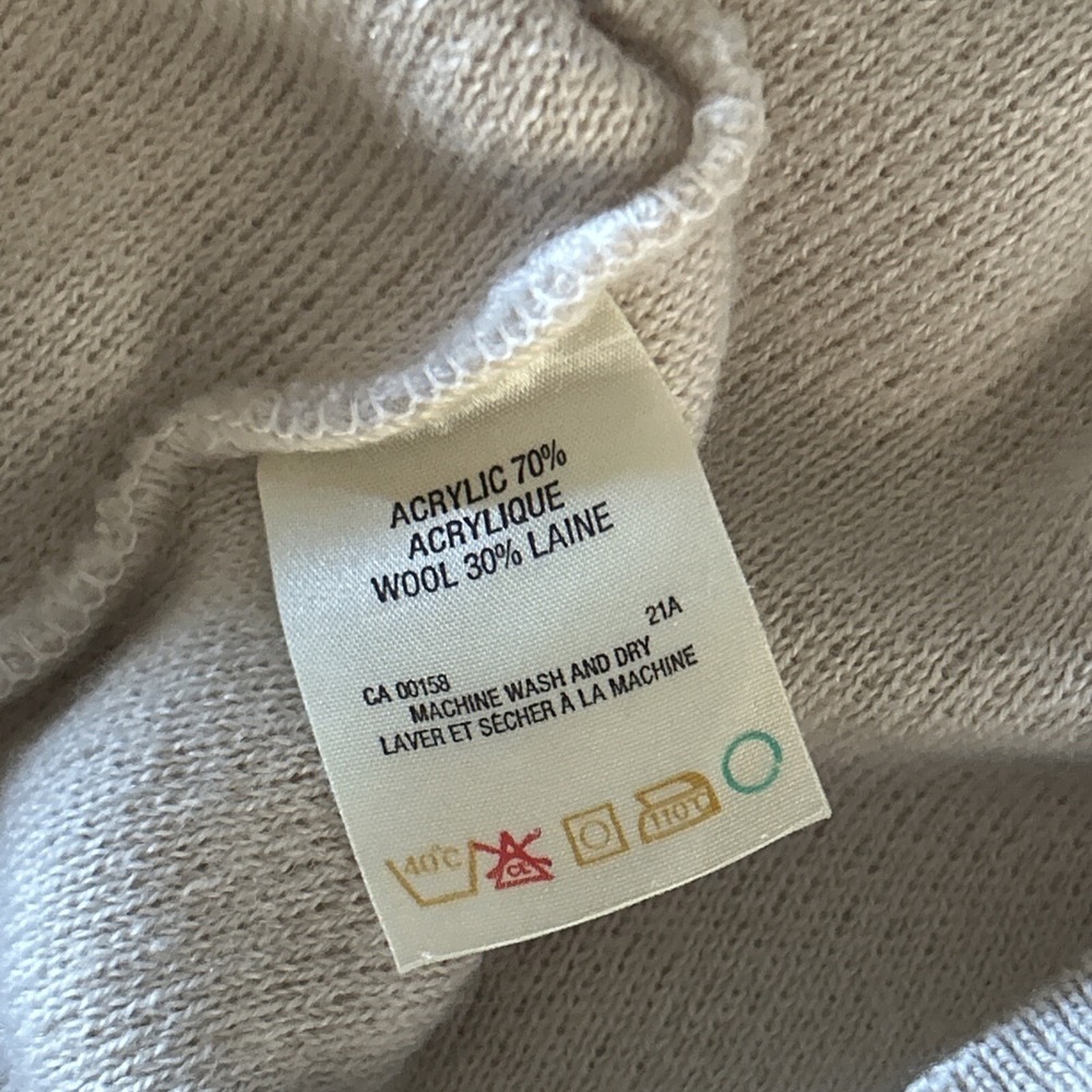 VTG Jantzen Acrylic & Wool Blend Sleeveless Sweater Vest L V-Neck Made in Canada - Picture 9 of 11